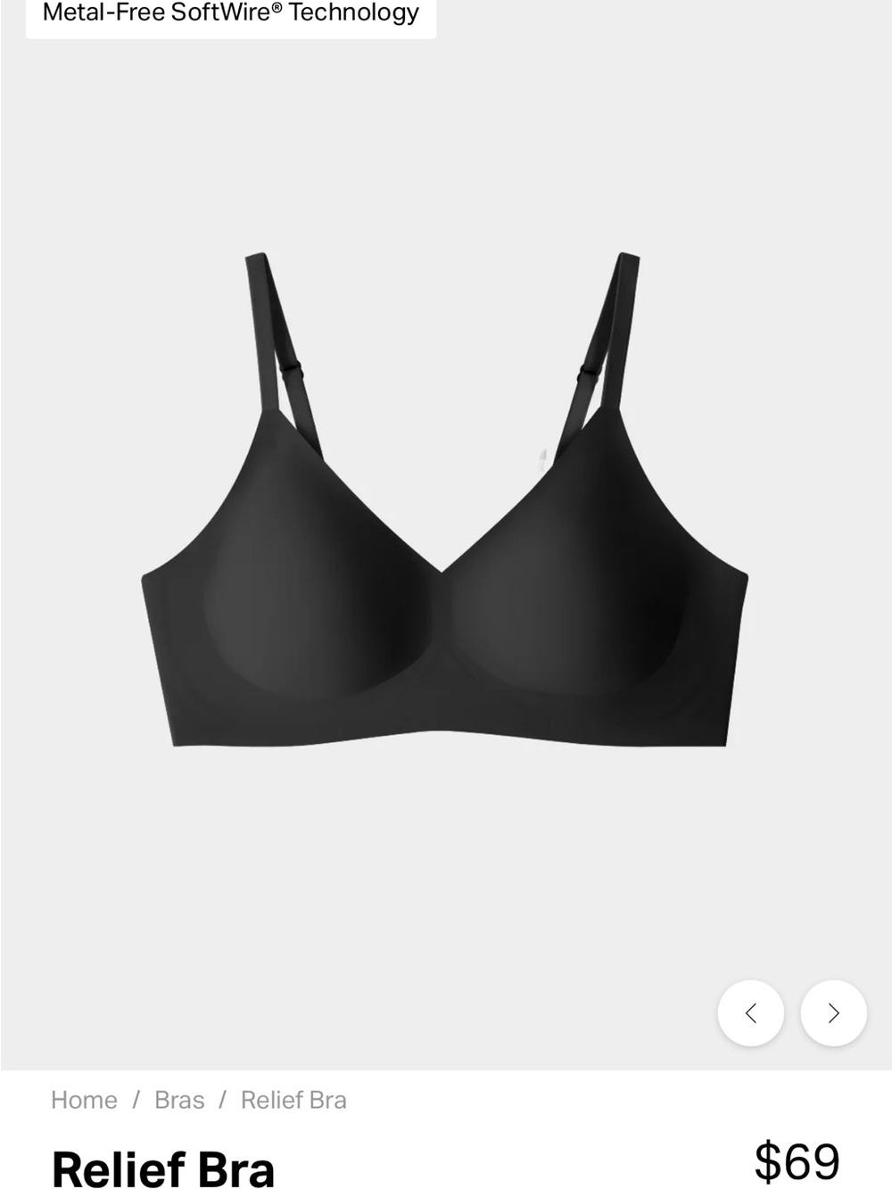 Seamless Wireless Comfort Bra - Black